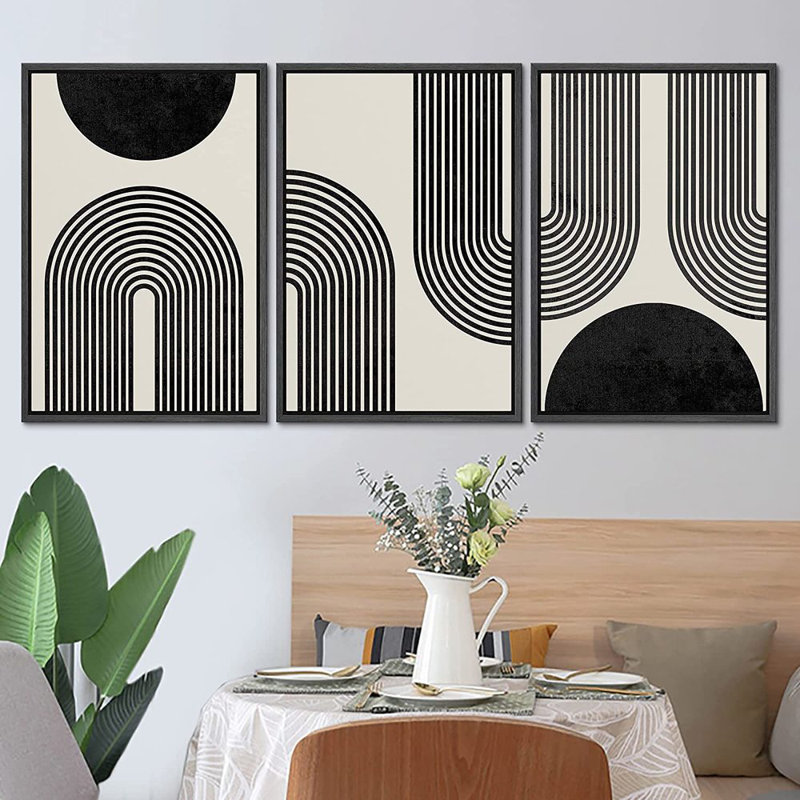 SIGNLEADER Black Mid-Century Modern Contemporary Pictures
